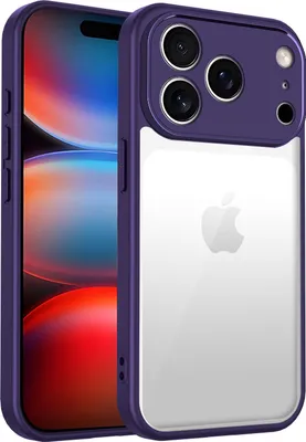 Produktbild von Hülle für iPhone 17 Pro Transparente Rückseite TPU Bumper Stoßfest Handyhülle Lila