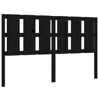 Produktbild von vidaXL Bett-Kopfteil Schwarz 155,5x4x100 cm Massivholz Kiefer