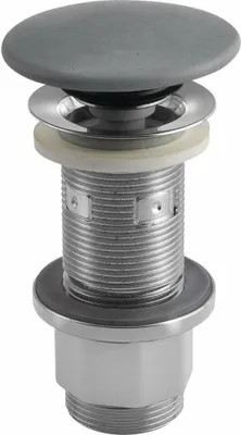 Zdjęcie produktu dla Zestaw odpływowy do umywalki 5/4", klik-klak, korek betonowy, 10-80 mm, szary matowy