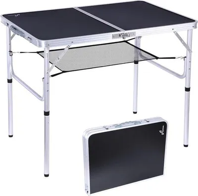Produktbild von Famanu Klapptisch höhenverstellbar - 90 x 60 cm, schwarz