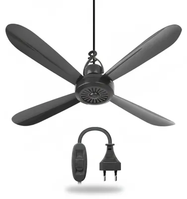 Immagine prodotto di InAndOutdoorMatch - Ventilatore a soffitto - Portatile - 40 cm - Nero, Immagine generata dall'IA