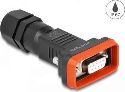 Zdjęcie produktu dla 9-stykowe złącze żeńskie Delock D-Sub z wodoodporną obudową IP67 (87803)