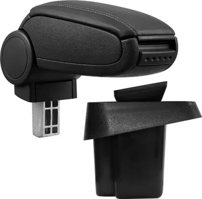 Produktbild von [pro.tec] Mittelarmlehne Passgenau für Suzuki SX4 + Fiat Sedici ab 2006 - Armauflage mit Staufach - gepolstert - Kunst-Leder - schwarz