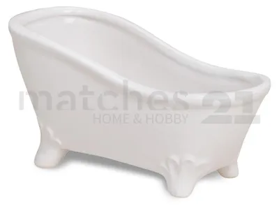 Immagine prodotto di Grazioso portasapone in Vetroceramica a forma di vasca da bagno 16 x 7 cm