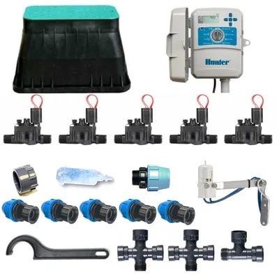Immagine prodotto di Kit irrigazione Hunter a 5 zone con programmatore da esterno X2