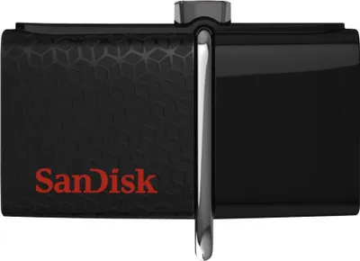 Produktbild von SanDisk Ultra Dual USB Drive 3.0, 16 GB, USB Type-A / Micro-USB, 3.2 Gen 1 (3.1 Gen 1), Dia, 5,6 g, Schwarz