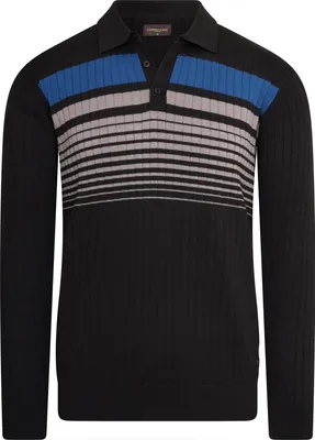 Produktbild von Cappuccino Italia L/S Knit Polo  Schwarz - Große S