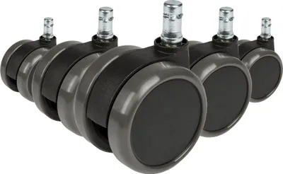Image de 5X Roulettes pour sols durs 11Mm / 65Mm Roulettes de chaise de bureau Pour sols durs (paquet de 5)