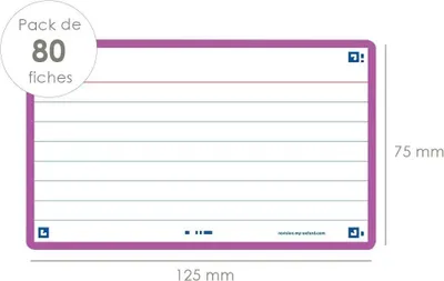 Produktbild von Oxford 400133878 - Violett - 75 mm - 125 mm - 80 Stück(e) - Frankreich