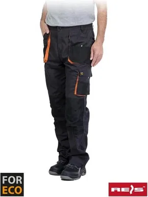 Produktbild von REIS Herren Foreco-t Work Utility Pants Herstellernummer: SBP (stahl-schwarz-orange), Größe: 52