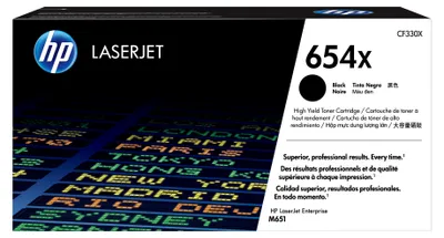 Obrázok produktu pre HP Originálna čierna tonerová kazeta s vysokou výťažnosťou 654X LaserJet, 20500 strany, Čierna, 1 kusov