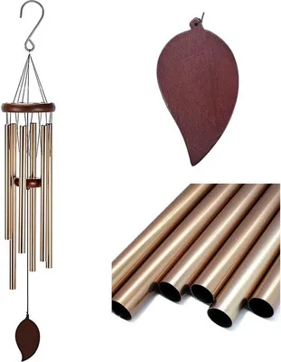 Image de Grand carillon éolien en bois de 30 pouces, aux sonorités profondes