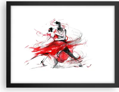 Produktbild von Gerahmtes Poster - Schwarzer Rahmen - Tanz Aktion Aktivität - 40x30 cm - Wand Bild - Wanddeko - Wandbilder - Kunstposter - Wandposter - Bilderrahmen - Bilder - Kunstdruck - Wandbild - P2BAA40x30-3052