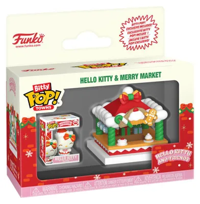 Immagine prodotto di Hello Kitty Bitty POP! Città in vinile, decorazione natalizia: Mercato di Natale