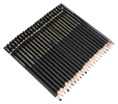 Immagine prodotto di 24pcs matita da disegno professionale carboncino legno senza pittura