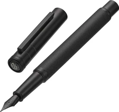 Obrázek produktu pro Matně černé plnicí pero s extra jemnou tuhou, klasický design, s konvertorem a kovovým kolíčkem