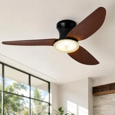 Produktbild von Deckenventilator mit Beleuchtung leise, Ø100cm DC Motor 6 Stufen, Smart APP & Fernbedienung, Dimmbar 3 Farben Umkehrbare Windrichtung Wohnzimmer Büro