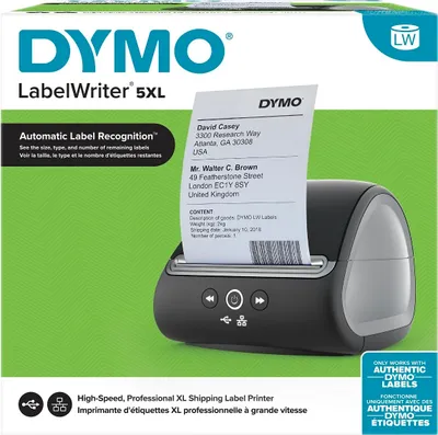 Zdjęcie produktu dla Dymo LabelWriter 5XL - Drukarka etykiet - Bezpośrednia termiczna - Rolka (11,5 cm)