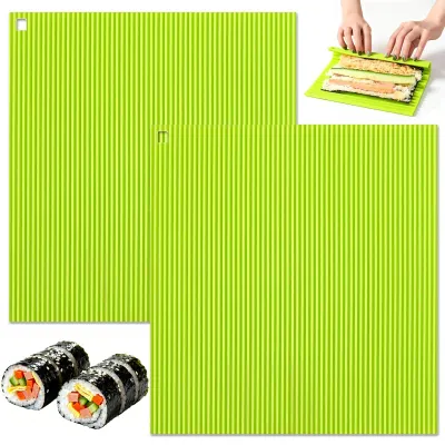Silikon-Sushi-Matten, 2er-Set, antihaftbeschichtet, 22x20 cm