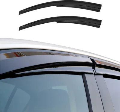 Produktbild von Windabweiser Regenabweiser für Renault Express 2021-2026 Schwarz Acrylic 2tlg