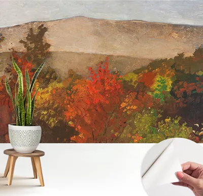 Produktbild von Fototapete selbstklebend - 208x146 cm - Tapete - Wandtapete - Wandbilder - Klebefolie - Dekofolie - Tapete Folie - Wand - Dekoration - Wohnzimmer - Herbstpanorama