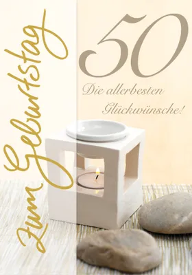 Produktbild von 50 Geburtstag Glückwunschkarte im Format 115x17cm mit Umschlag