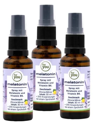 Produktbild von for you melatonin spray Dreierpack