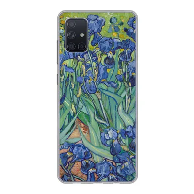 Produktbild von MuchoWow® Handyhülle Schutzhülle Hülle für Samsung Galaxy A71 Schwertlilien - Vincent van Gogh Silikon Softcase Handy Hülle - Kartenbesitzer