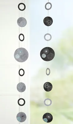 Zdjęcie produktu dla Gilde Girlande, "Universe", Filz, grau, B. 15 cm, H. 135 cm, D. 12 cm 49110 4063387491102 2 Stück (2-fach sortiert)