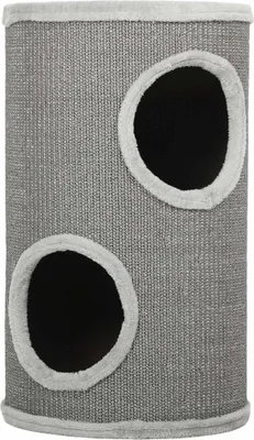 Immagine prodotto di Tiragraffi per gatti, 2 livelli, sisal e peluche, grigio chiaro