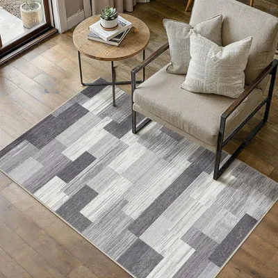Immagine prodotto di Tappeto 80x150 cm, grigio, lavabile, rettangolare, in poliestere