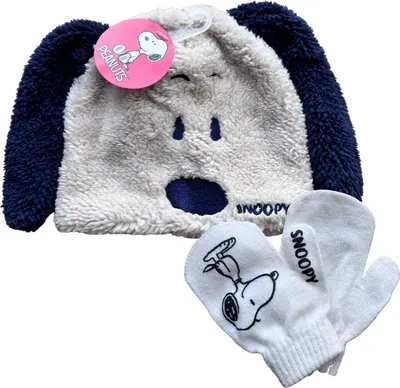 Produktbild von Peanuts Snoopy Winter Hundemütze und Handschuh Set