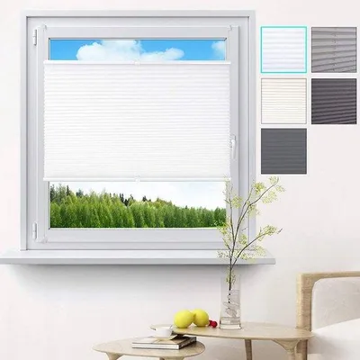 Produktbild von Famanu Plisseegardine - Sicht- und Sonnenschutz - 45-120 cm x 100/120/130/220 cm