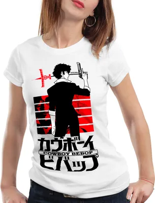 Produktbild von style3 The Cowboy Damen T-Shirt swordfish anime manga, Farbe:Weiß, Größe:M