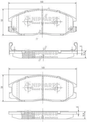 Immagine prodotto di Pastiglie Freno Nipparts Pastiglie Freno Anteriori J3600526