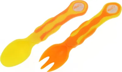 Produktbild von Gabel- und Löffelset, 2er-Set : orange Farbe: orange