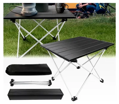 Produktbild von Klapptisch, tragbar, klein, für Camping, Picknick, Garten und Outdoor, 40 x 35 cm
