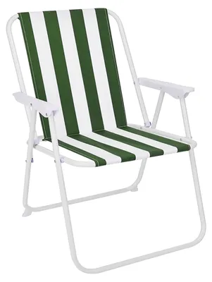 Produktbild von Campingstuhl Outdoor Klappstuhl Regiestuhl Grün/Weiß gestreift