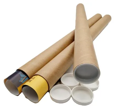 Image de Tubes carton brun pour affiche poster 5 cm x 64 cm - lot de 10