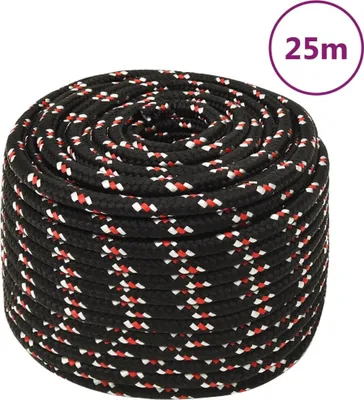 Obrázek produktu pro Lodní lano černé 14 mm 25 m polypropylen