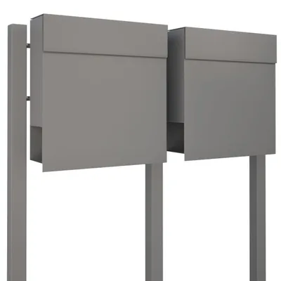 Produktbild von Briefkastenanlage Manhattan for Two in Grau Metallic