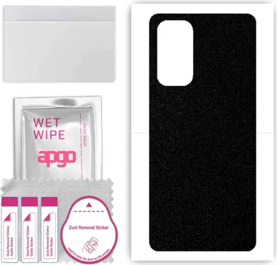 Produktbild von apgo Rückseite Schutzfolie, Skin, kompatibel mit OnePlus Nord 2, Hinten Displayschutzfolie aus Vinylfolie, kratzfest, einfache Montage - Mattschwarz