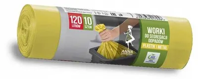 Zdjęcie produktu dla AZ Worki do segregacji odpadów METAL PLASTIK 120L 10szt żółte