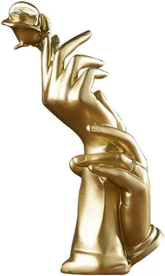 Produktbild von Abstrakte Figuren, schwarz und gold, Kunstharz, für Büro