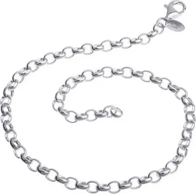 Produktbild von SILBERKETTEN STORE Fußkette Erbse 4mm - 925 Silber, Länge wählbar von 23-30cm - 25cm