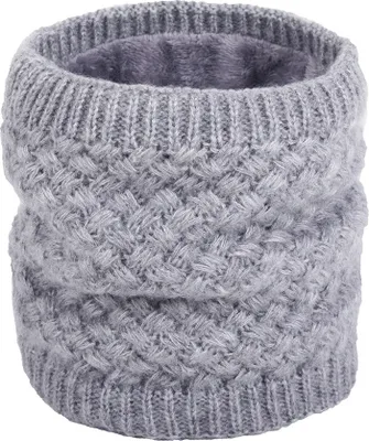 Produktbild von ALSTER HERZ ® Warmer Loop Schal, Haslwärmer, Strickmuster, Schal für Outdoor Sport, Damen Herren, A0323 Grau