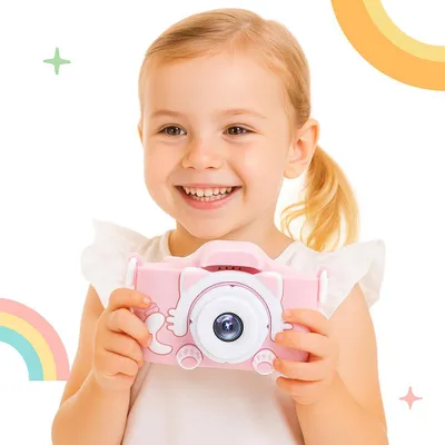 Zdjęcie produktu dla Aparat cyfrowy dla dzieci fotograficzny edukacyjny kotek różowy