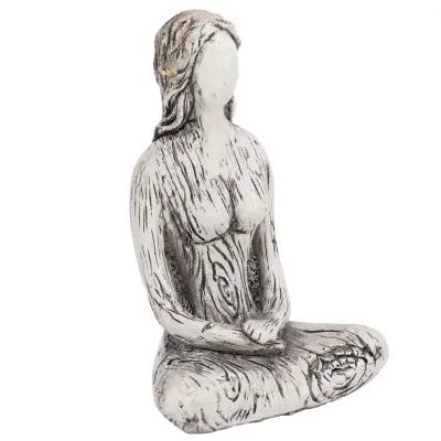 Image de Statue de Yoga Pose,Statue en résine,Figurines de Yoga,Ornements de méditation,Ornements de maison,Décoration de méditation