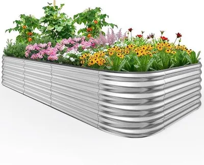 Produktbild von Famanu Hochbeet Extra Groß - Wetterfest und Rostfrei, 240 x 120 x 45 cm