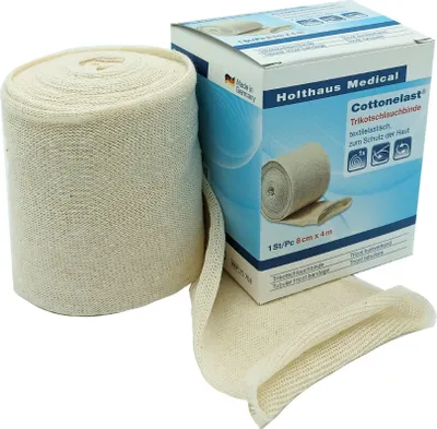 Produktbild von Holthaus Medical Baumwolleelast Trikotschlauchbinde 10 cm x 4 m, 1 St. Packung